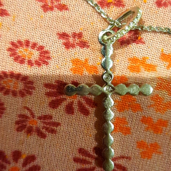 NEW AUTHENTIC "INSIGNE" SWAROVSKI STERLING SILVER CZ WEDDING CROSS NECKLACE - Picture 2 of 7